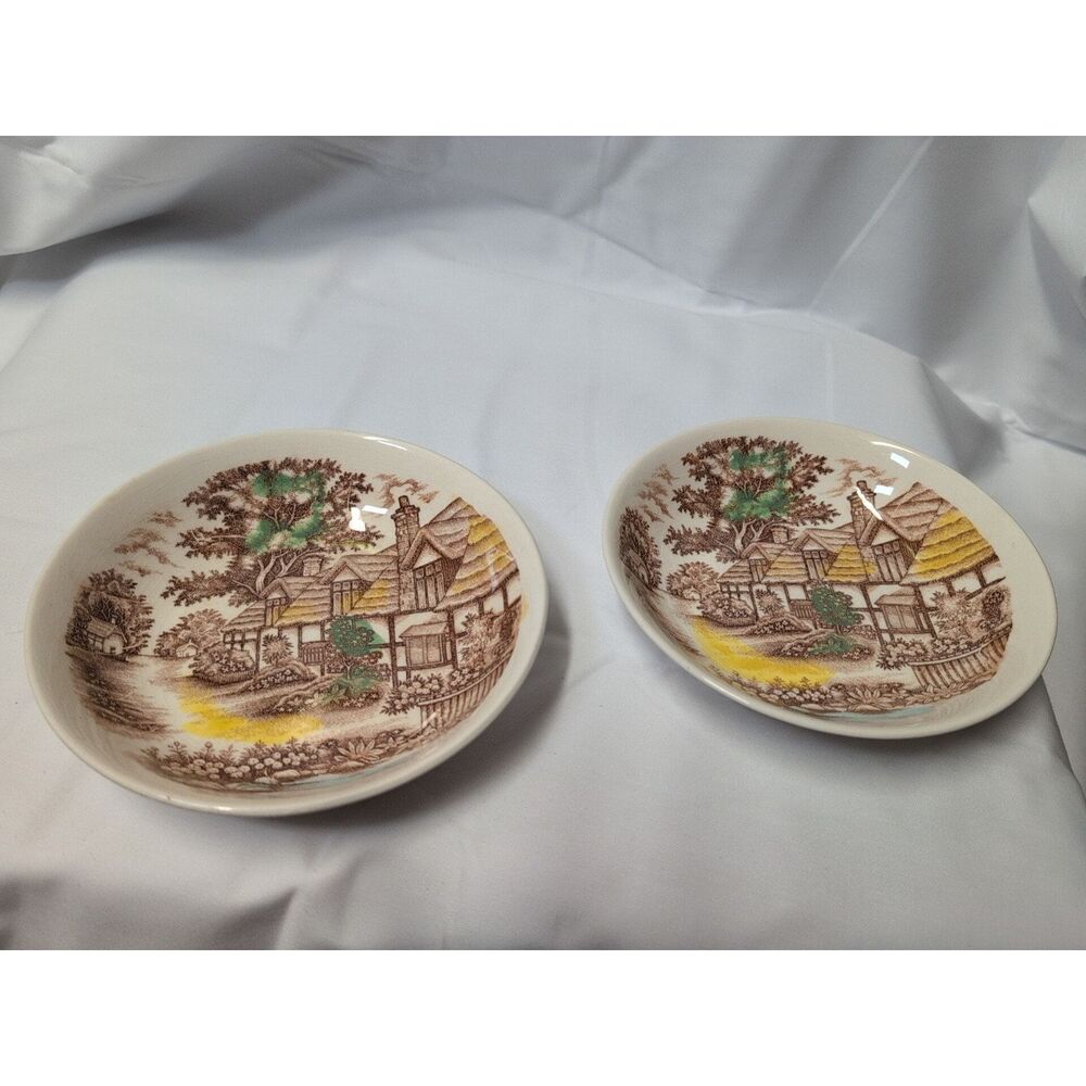 Vintage English Cottage Fruit/Dessert Bowl - Set Of 2- Made 1921/1941 JAPAN